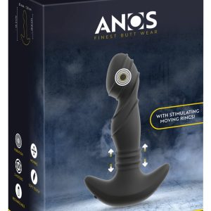 ANOS Moving Rings Vibro-Prostata Plug Schwarz 16,3 cm