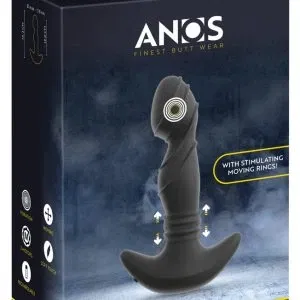 ANOS Moving Rings Vibro-Prostata Plug Schwarz 16,3 cm