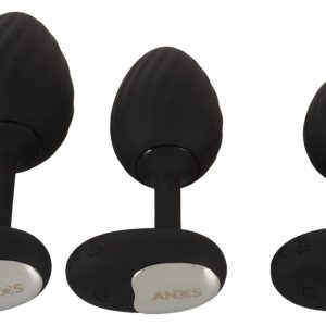 ANOS RC Vibrating Butt Plug Set Schwarz – 3 Größen, Fernbedienung, wasserdicht ANOS RC Vibrating Butt Plug Set Schwarz – 3 Größen, Fernbedienung, wasserdicht – Bild 4