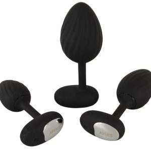 ANOS RC Vibrating Butt Plug Set Schwarz – 3 Größen, Fernbedienung, wasserdicht ANOS RC Vibrating Butt Plug Set Schwarz – 3 Größen, Fernbedienung, wasserdicht – Bild 5