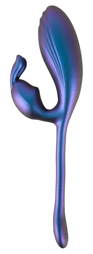 Sweet Smile Metallic Flexible Double Bullet Blau – Dual-Vibrator aus Silikon mit 10 Vibrationsmodi