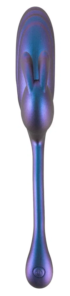 Sweet Smile Metallic Flexible Double Bullet Blau – Dual-Vibrator aus Silikon mit 10 Vibrationsmodi