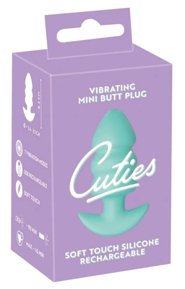 Cuties Vibrating Mini Butt Plug türkis – 7 Vibrationsmodi, wiederaufladbar, Silikon