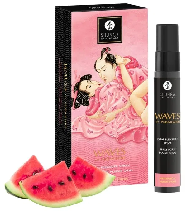 Shunga Waves of Pleasure Wassermelone 20ml - Orales Mundspray mit fruchtigem Kick
