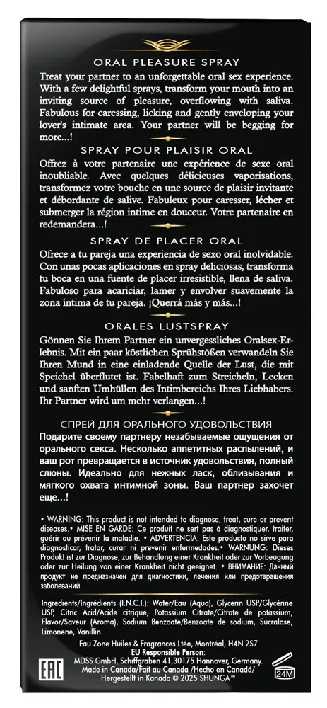 Shunga Waves of Pleasure Wassermelone 20ml - Orales Mundspray mit fruchtigem Kick