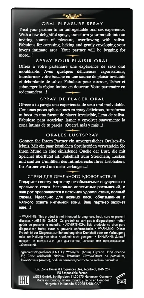 Shunga Waves of Pleasure Erdbeer Sekt Mundspray 20 ml