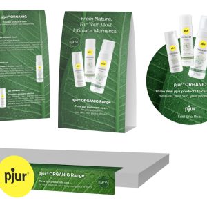pjur ORGANIC POS Kit 3-teilig natürliches Verkaufsförderungsset
