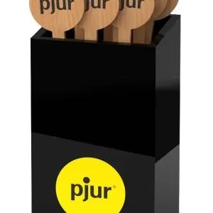 pjur Teststickholder Black mit 50 Holz-Teststäbchen