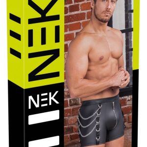 NEK Herren Pants XL Schwarz Mattlook mit Karabiner-Ketten und Cargotasche