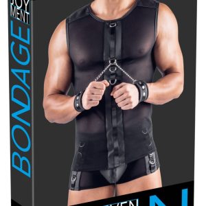 Svenjoyment Bondage Herren Netzshirt mit Handfesseln 3XL Schwarz