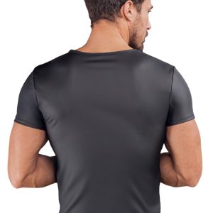 NEK Herren Shirt 3XL Schwarz Mattlook mit blauen Metallic-Streifen NEK Herren Shirt 3XL Schwarz Mattlook mit blauen Metallic-Streifen – Bild 4