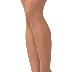 Obsessive Matildea Straps-Strümpfe 2XL/3XL Hautfarben mit roter Spitze