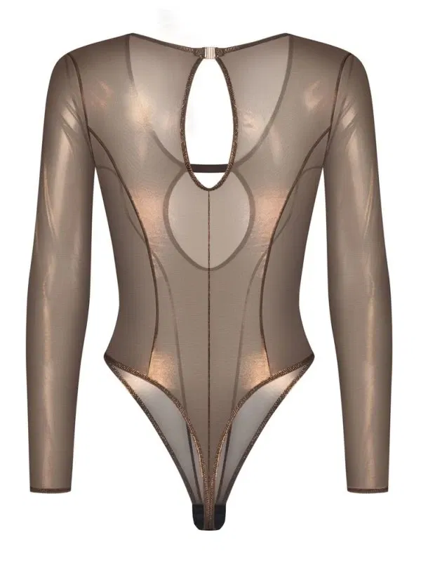 Obsessive Soranna Langarm-Body 2XL/3XL Bronze Glow