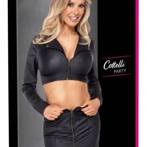 Cottelli PARTY Mattlook Clubwear Set Top & Minirock Schwarz M