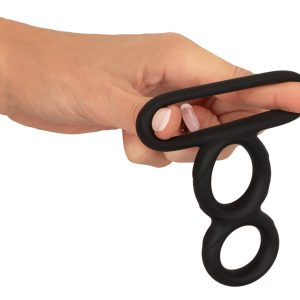 Erecto Triple Cock Ring schwarz – dehnbares Liquid-Silikon, 3er-Ring für starke Erektion Erecto Triple Cock Ring schwarz – dehnbares Liquid-Silikon, 3er-Ring für starke Erektion – Bild 5