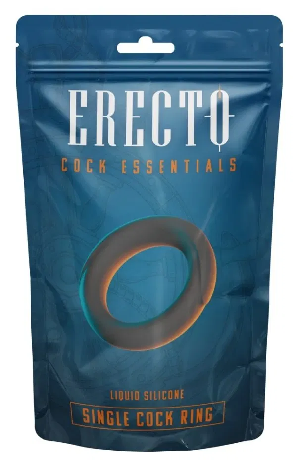 Erecto Single Cock Ring schwarz 2,6 cm Liquid-Silikon Penisring