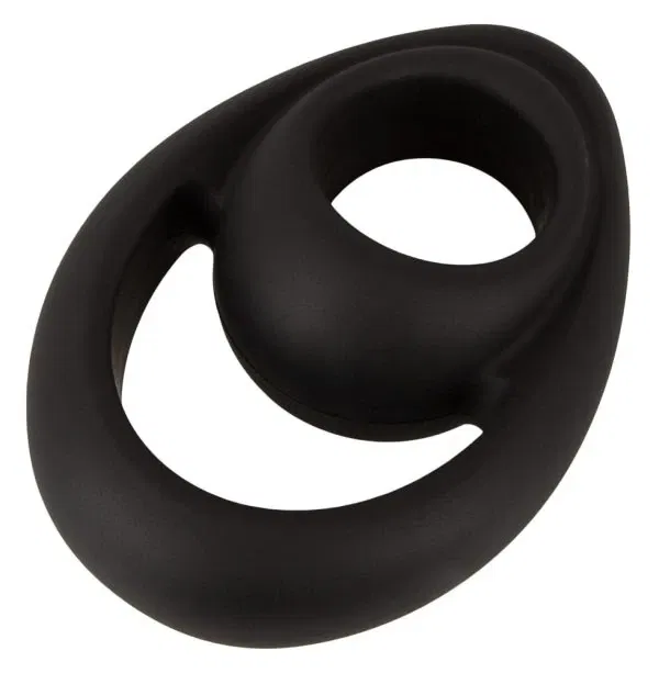 Erecto Cock & Ball Ring schwarz aus Liquid-Silikon, dehnbar, 6,8 cm