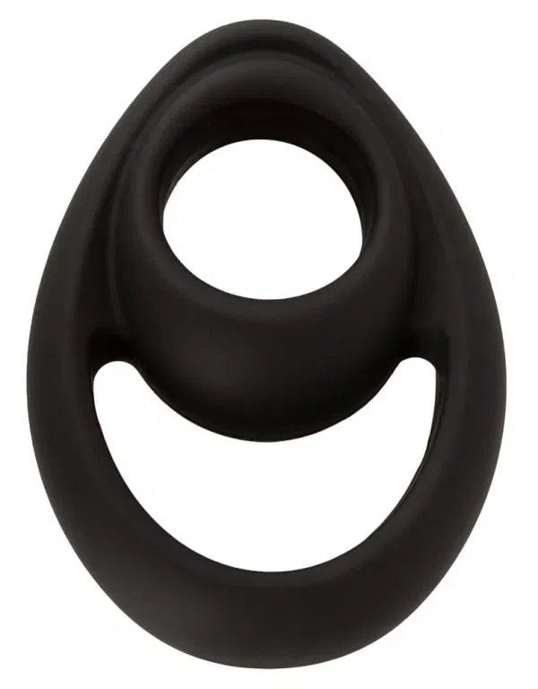 Erecto Cock & Ball Ring schwarz aus Liquid-Silikon, dehnbar, 6,8 cm