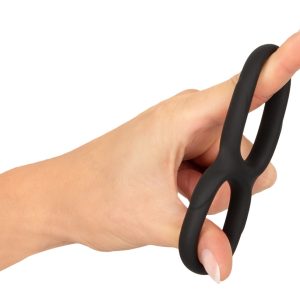 Erecto Double Cock Ring Schwarz – Dehnbarer Duo Penis- und Hodenring aus Liquid-Silikon Erecto Double Cock Ring Schwarz – Dehnbarer Duo Penis- und Hodenring aus Liquid-Silikon – Bild 5