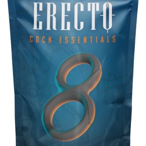 Erecto Double Cock Ring Schwarz – Dehnbarer Duo Penis- und Hodenring aus Liquid-Silikon