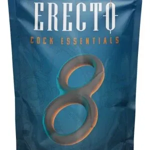 Erecto Double Cock Ring Schwarz – Dehnbarer Duo Penis- und Hodenring aus Liquid-Silikon