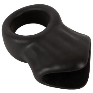 Erecto Cock Ring mit Ball Stretcher, Schwarz, Dehnbar, Silikon Erecto Cock Ring mit Ball Stretcher, Schwarz, Dehnbar, Silikon – Bild 3