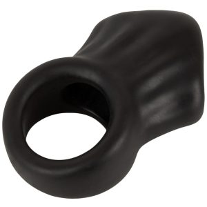 Erecto Cock Ring mit Ball Stretcher, Schwarz, Dehnbar, Silikon Erecto Cock Ring mit Ball Stretcher, Schwarz, Dehnbar, Silikon – Bild 4