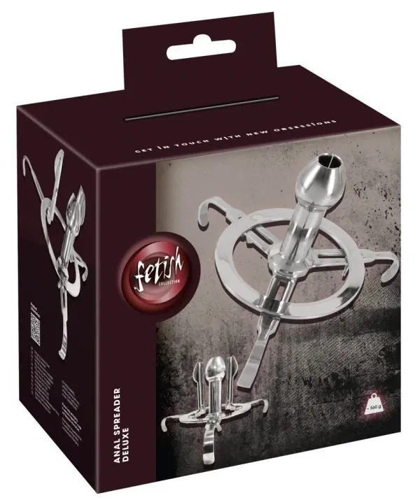 fetish Collection Anal Spreader Deluxe Edelstahl Silber mit Stellschrauben