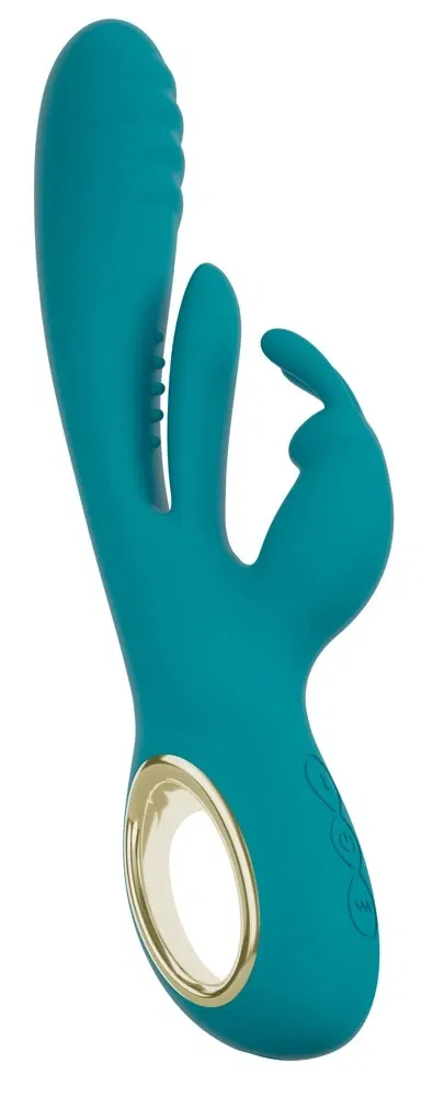 Sweet Smile Smile Rabbit Vibrator mit Thrust Funktion, türkis