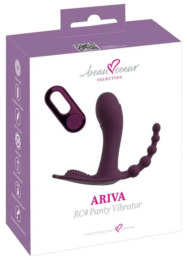 54058070000_verp beau cœur Ariva Panty Vibrator lila – Triple Action mit Fernbedienung