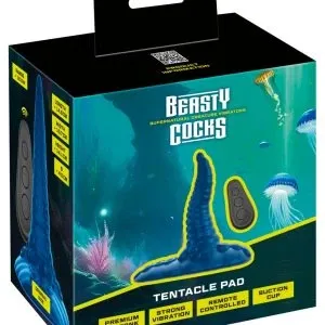 Beasty Cocks Tentacle Pad Vibro-Aufsitzvibrator blau