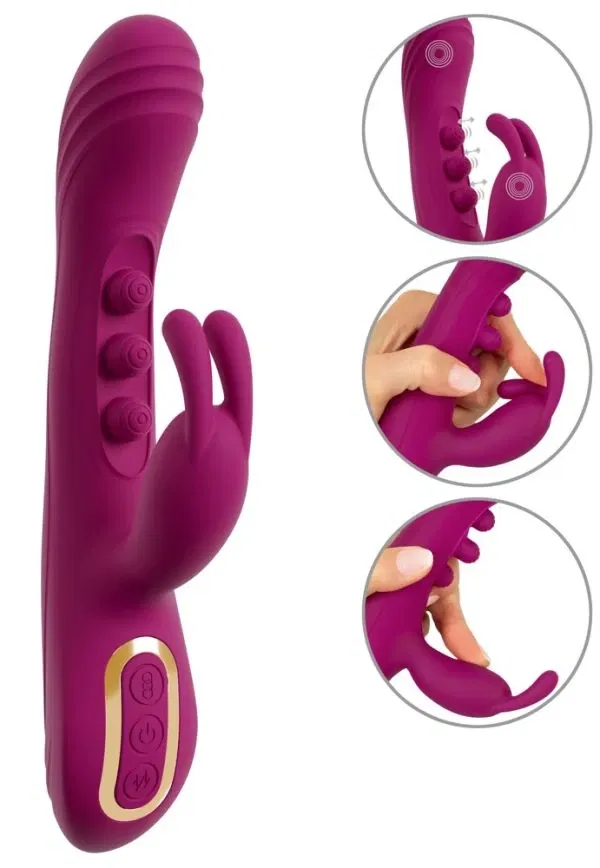 JAVIDA 2F Vibrator lila – Dual-Klopf- & Vibrationsfunktion für Intensives Squirting