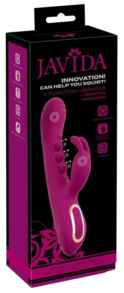 JAVIDA 2F Vibrator lila – Dual-Klopf- & Vibrationsfunktion für Intensives Squirting