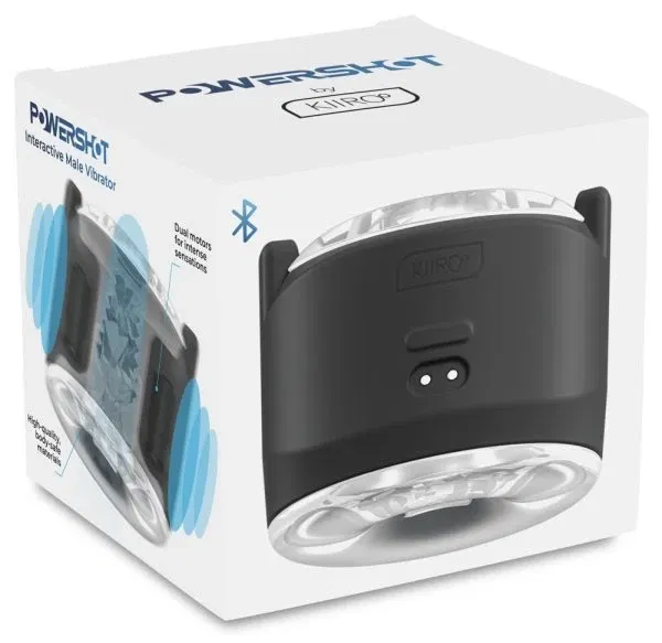Kiiroo PowerShot Interaktiver Vibro-Masturbator Schwarz