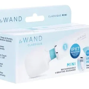 le Wand Classique Mini Wand Massager Weiß – Wiederaufladbar, Wasserdicht, 10 Vibrationsmodi