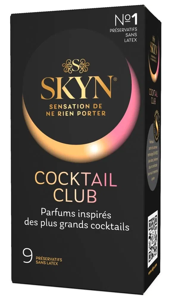 SKYN Cocktail Club 9er Mix Kondome transparent, latexfrei, aromatisiert