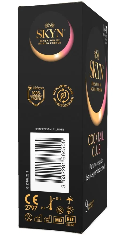 SKYN Cocktail Club 9er Mix Kondome transparent, latexfrei, aromatisiert