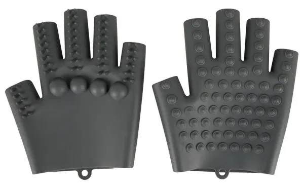 PP Zauberhände Massage-Handschuhe Silikon Grau Einheitsgröße PP Zauberhände Massage-Handschuhe Silikon Grau Einheitsgröße