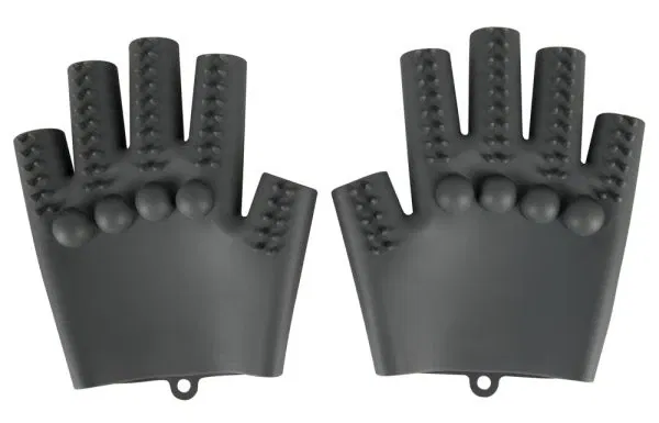 PP Zauberhände Massage-Handschuhe Silikon Grau Einheitsgröße PP Zauberhände Massage-Handschuhe Silikon Grau Einheitsgröße