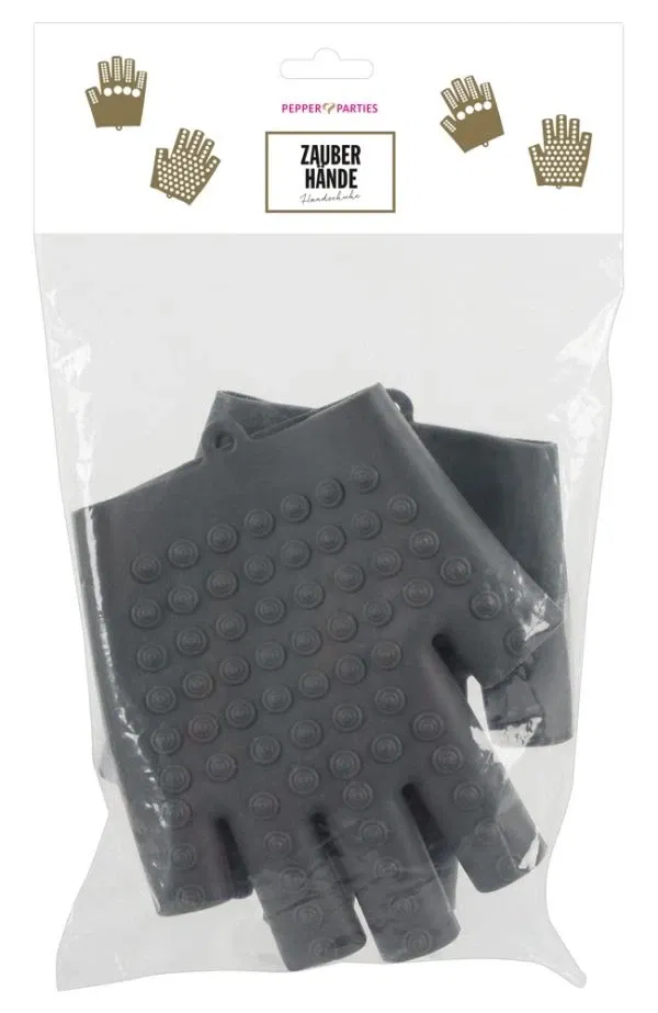 05178280000_verp PP Zauberhände Massage-Handschuhe Silikon Grau Einheitsgröße