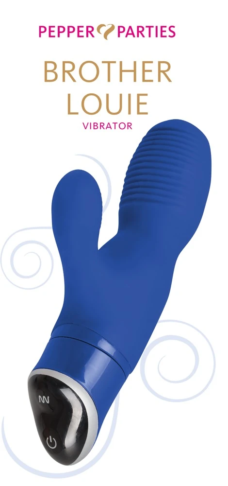 Pepperparties Brother Louie Rabbitvibrator Blau mit 2 Motoren & 7 Vibrationsmodi