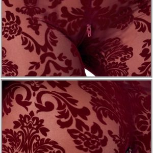 Noir Kink Royal Samt-Overall rot XL transparente Langarmpassform Noir Kink Royal Samt-Overall rot XL transparente Langarmpassform – Bild 4