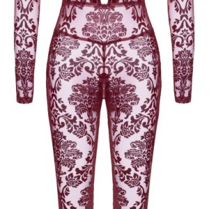 Noir Kink Royal Samt-Overall rot XL transparente Langarmpassform Noir Kink Royal Samt-Overall rot XL transparente Langarmpassform – Bild 5