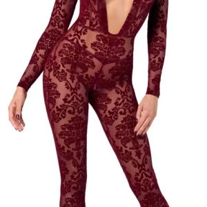 Noir Kink Royal Samt-Overall rot M