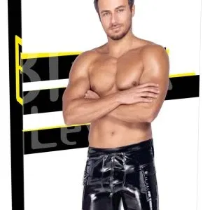 Black Level Lack-Shorts Herren Schwarz M mit Klappentaschen und Reißverschluss