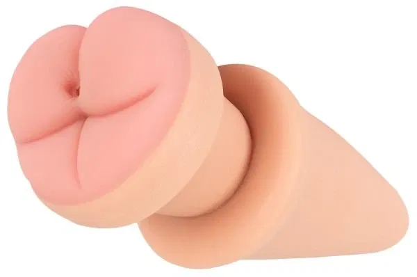 Nature Skin 2in1 Butt Plug & Penisverlängerung Hautfarben Hell 19,5 cm