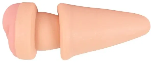 Nature Skin 2in1 Butt Plug & Penisverlängerung Hautfarben Hell 19,5 cm