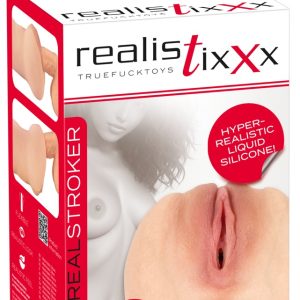 Realistixxx RealStroker Masturbator hellhaut, hyperrealistische Vagina & Anus Optik, Liquid-Silikon