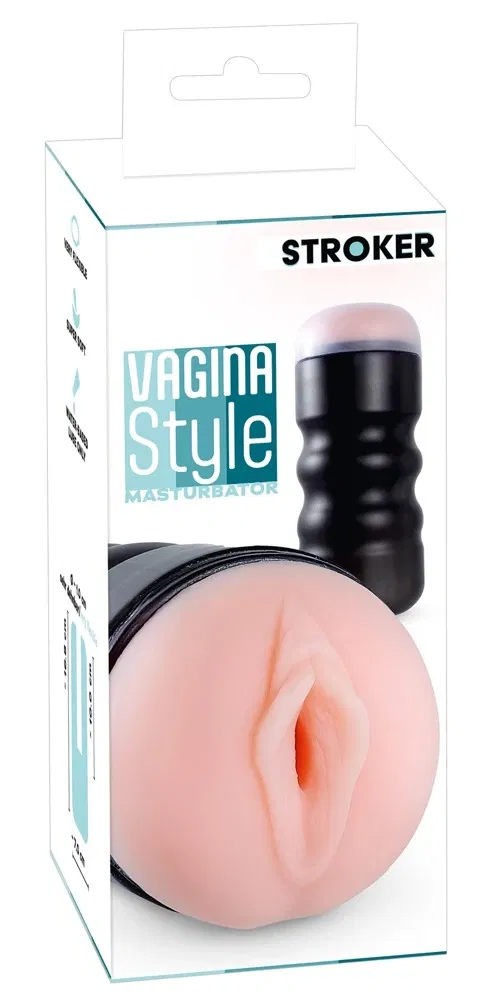 Stroker Vagina Style Masturbator hell hautfarben, realistische Lustöffnung, diskret & griffig