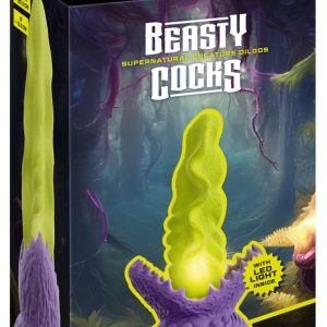 Home Beasty Cocks Passion Plant LED Dildo Gelb mit USB & Saugfuß 22 cm
